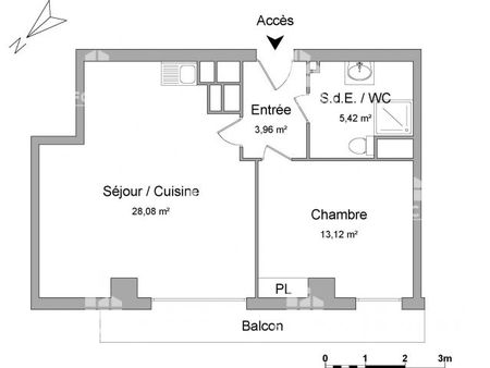 appartement 2 pièces à louer - bordeaux (33800) - 50.58 m2 - foncia