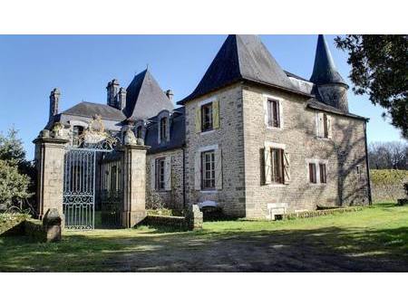 château en vente à le bono : château xvi-xx ème, maison de gardien - appartement- dépendan