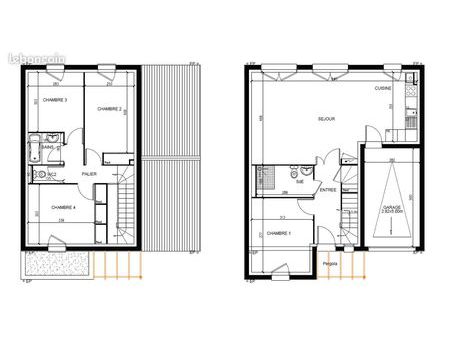 maison 5p de 98 m² avec garage et jardin