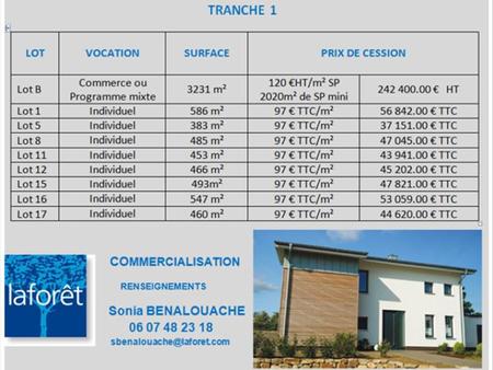 en vente terrain constructible 5 86 ares – 47 045 € |homécourt