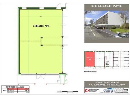 local commercial 145 m² dunkerque