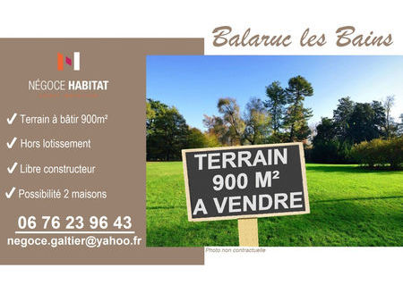 vente terrain 900 m² balaruc-les-bains (34540)