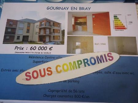 vente appartement t1 à gournay-en-bray (76220) : à vendre t1 / 36m² gournay-en-bray