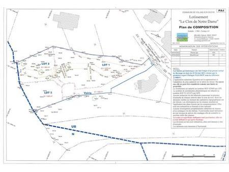 terrain constructible de 943 m2 à velars-sur-ouche  la cude  not