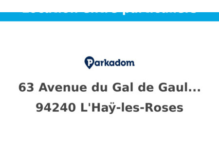location parking l'haÿ-les-roses (94240)