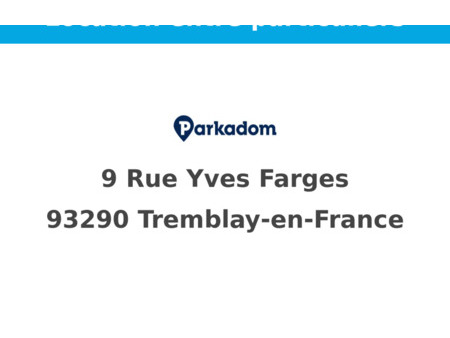 location parking tremblay-en-france (93290)