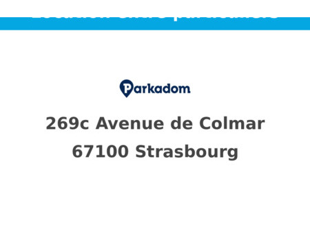 location parking strasbourg (67100)