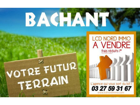 vente terrain 75 m² bachant (59138)