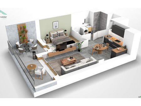 vente appartement 2 pièces 46 m² bassens (73000)