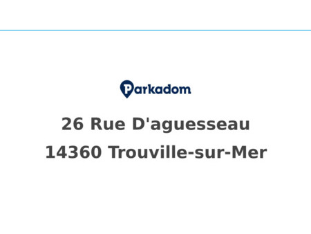 location parking trouville-sur-mer (14360)