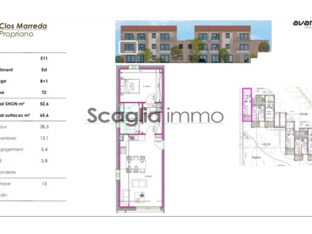 vente appartement 2 pièces 52 m² propriano (20110)