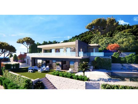 sublime villa contemporaine neuve sur les hauteurs de roquebrune-cap-martin avec vue mer p