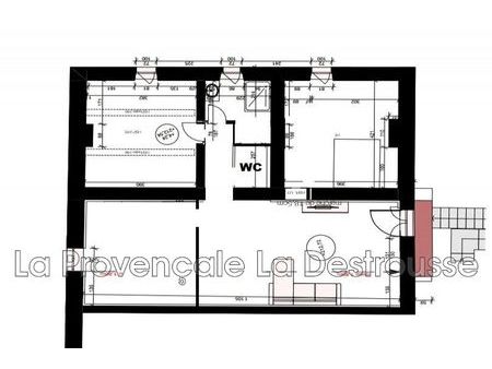 vente appartement 4 pièces 76m2 la destrousse 13112 - 279000 € - surface privée