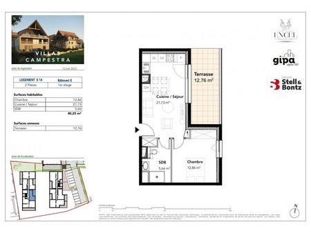 en vente appartement 40 m² – 180 000 € |breuschwickersheim