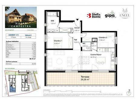 en vente appartement 88 m² – 375 000 € |breuschwickersheim