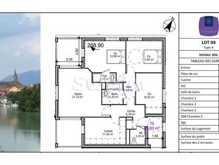 vente appartement 4 pièces 86 m² frangy (74270)