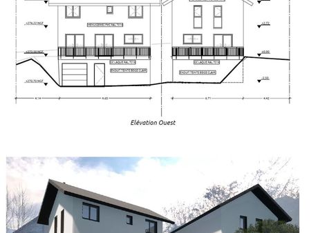 projet neuf de 2 maisons avec vue montagne dent du chat + espace extérieur