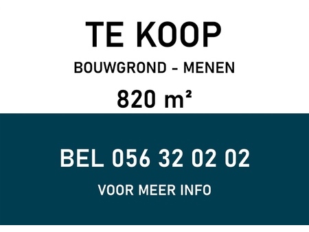 grond te koop in menen