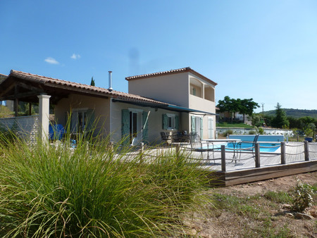 epatante villa t4  avec piscine et garage dans charmant village minervois  2000m² terrain.