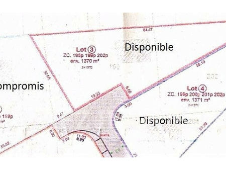 vente terrain 1350 m² duisans (62161)