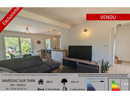 vente maison 4 pièces 88 m² marssac-sur-tarn (81150)