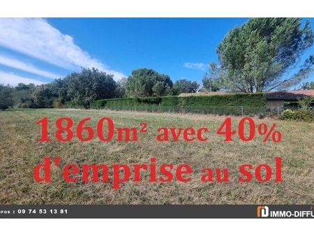 vente terrain 1860 m² buzet-sur-tarn (31660)