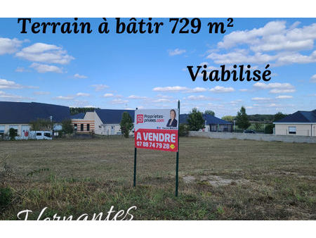 vente terrain 729 m² vernantes (49390)