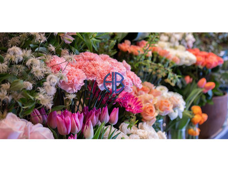 fonds de commerce de fleurs avec chaine interflora