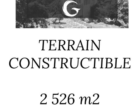 terrain constructible - 2 526 m2 - viabilisation aisee - pau