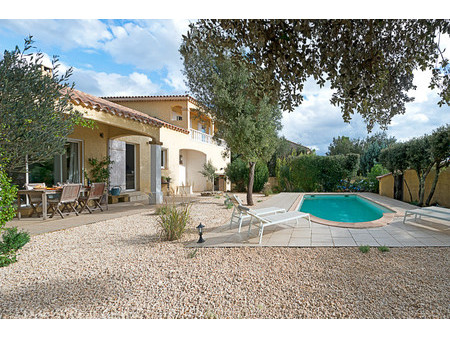 villa provençale avec jardin et piscine dans un beau village avec commerces  proche du pon