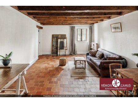 appartement avec cachet  2 chambres et 1 bureau  séjour- cheminée au pied des commerces   