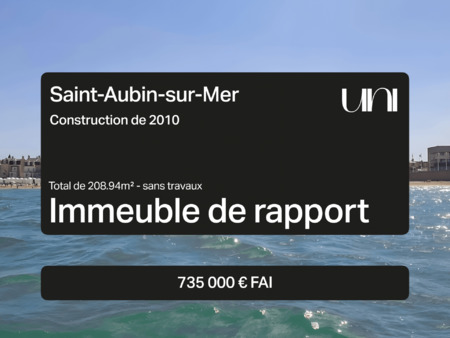 vente immeuble à saint-aubin-sur-mer (14750) : à vendre / 209m² saint-aubin-sur-mer