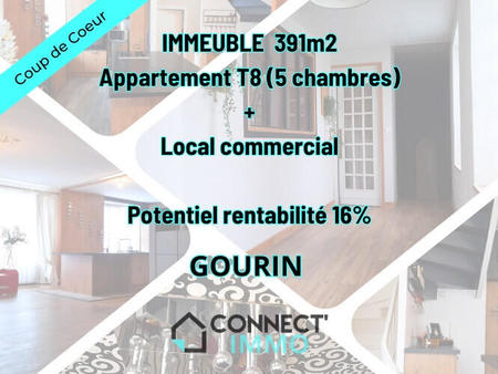 vente immeuble à gourin (56110) : à vendre / 391m² gourin