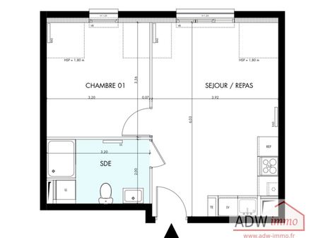 appartement 2 pièces - 40m² - bois le roi