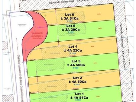 terrain à bâtir pour 6 maisons/promotion immo