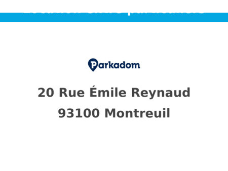 location parking montreuil (93100)