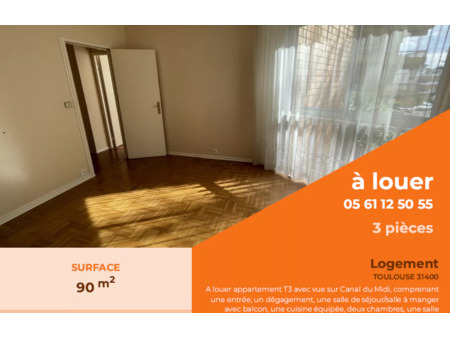 location appartement 3 pièces 90 m² toulouse (31400)
