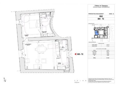appartement 2 pièces - 71m² - chassagny