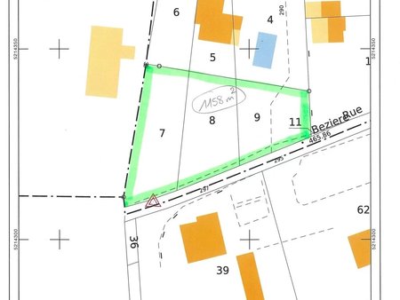 exclusivité terrain constructible 1158 m2 à marignier