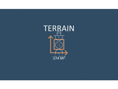 terrain - 174m² - lorient