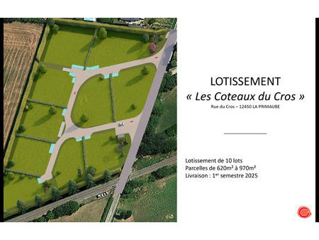 vente terrain 620 m² luc-la-primaube (12450)