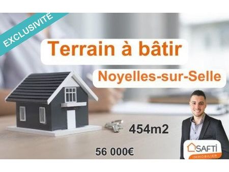 vente terrain 454 m² noyelles-sur-selle (59282)