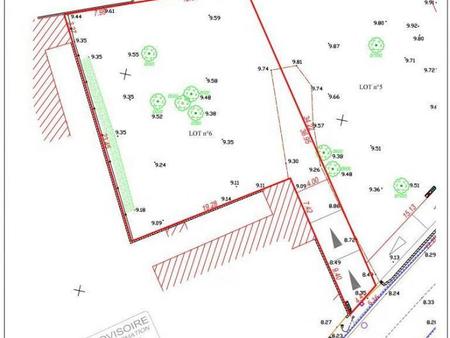 vente terrain constructible à florensac d'environ 594m²