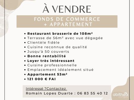 fonds de commerce restaurant 162 m²