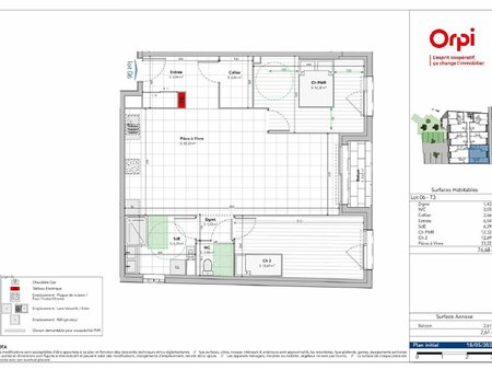 appartement vaux-le-pénil m² t-3 à vendre  274 000 €