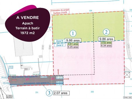 en vente terrain non constructible 1 972 m² – 340 000 € |apach