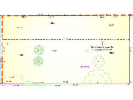 tours nord - beau terrain à bâtir de 549m² viabilisé