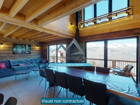 la plagne - chalet individuel 139 m2-6 chambres - sauna -skis aux pieds-domaine skiable pa
