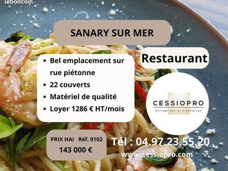 restaurant 40 m² sanary-sur-mer
