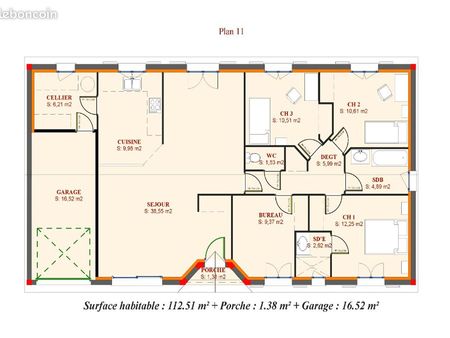 maison 112 m² hautefort